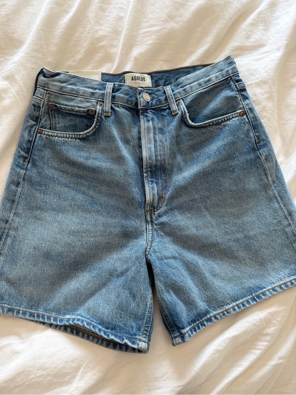 Agolde Stella High Rise Baggy Short - Picture 2 of 5